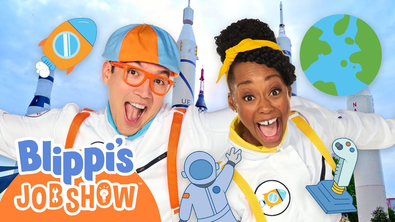 We Explore Space! 🚀🎶 | Blippi's Job Show | An Adventure Among the Stars | Music Videos for Kids img